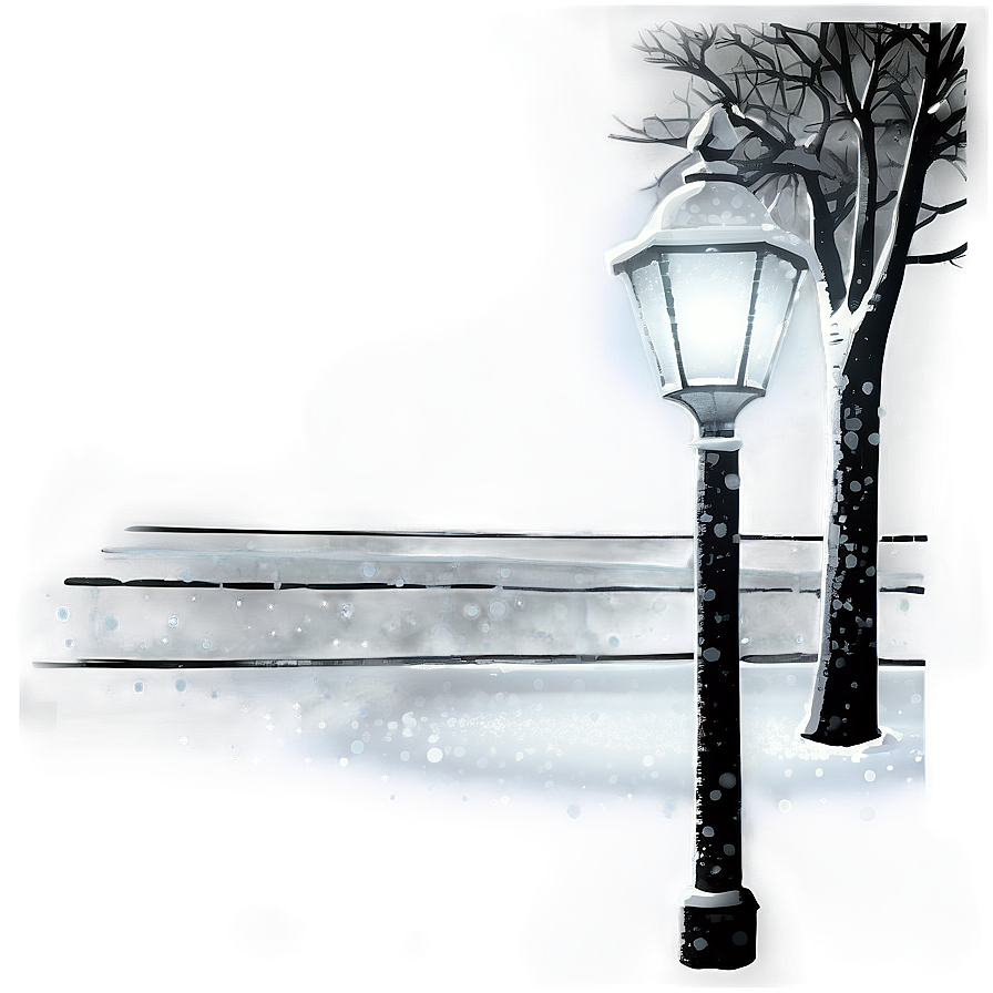 Snowy Streetlamp Transparent Png Qan29 PNG