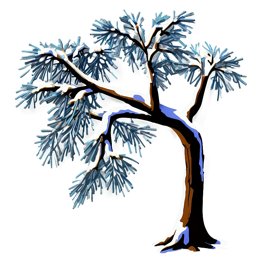 Snowy Tree Night Png Bjr83 PNG