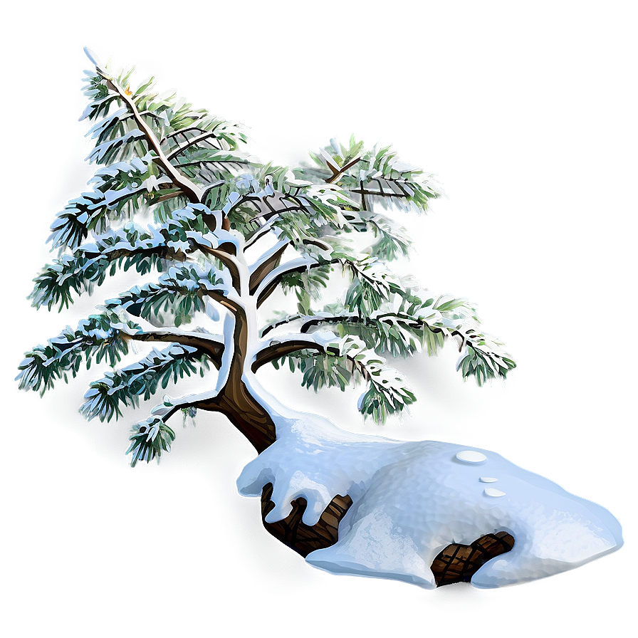 Snowy Tree Top Png Dfx PNG