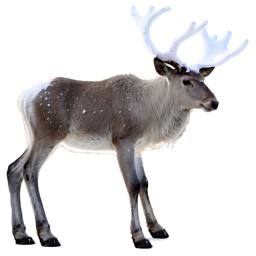 Snowy White Reindeer Png 04292024 PNG