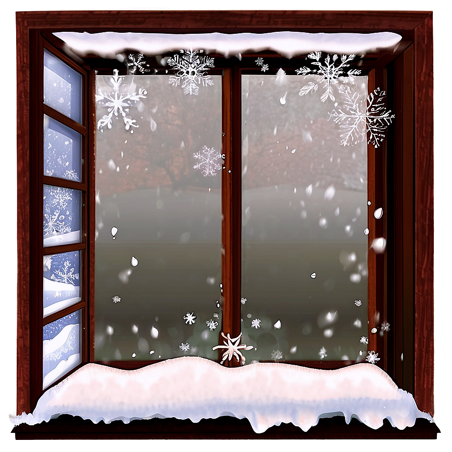 Snowy Window Transparent Png Gay73 PNG