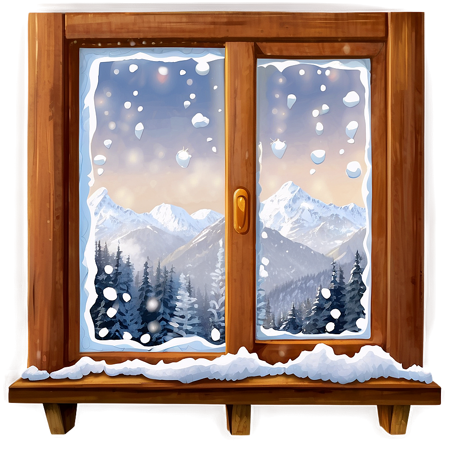 Snowy Window Transparent Png Huc PNG