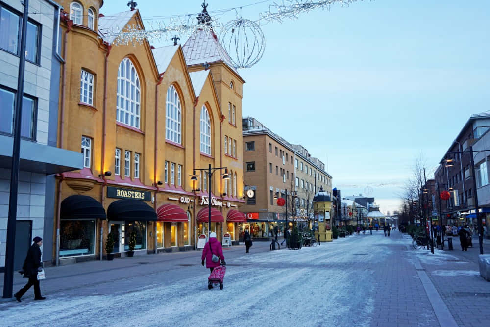 Snowy Wonderland In Luleå, Sweden Wallpaper