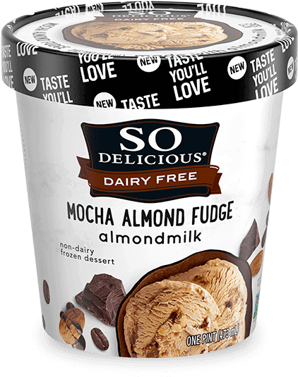So Delicious Dairy Free Mocha Almond Fudge Ice Cream PNG