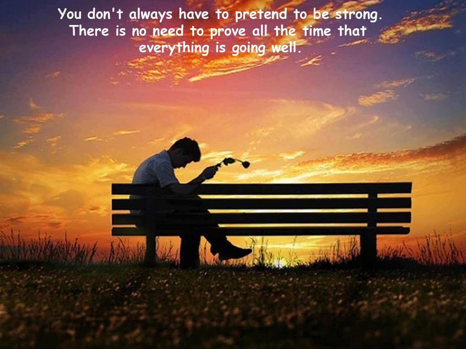So Sad Sunset With Quotes Picture