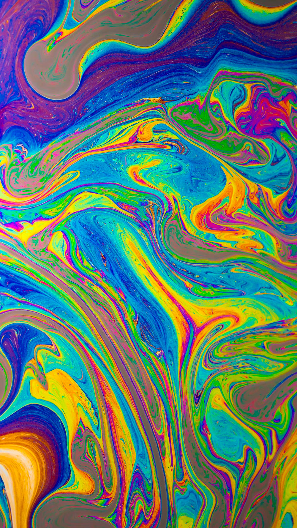Seifenblasenwirbel In Verschiedenen Farben Für Das Iphone Wallpaper