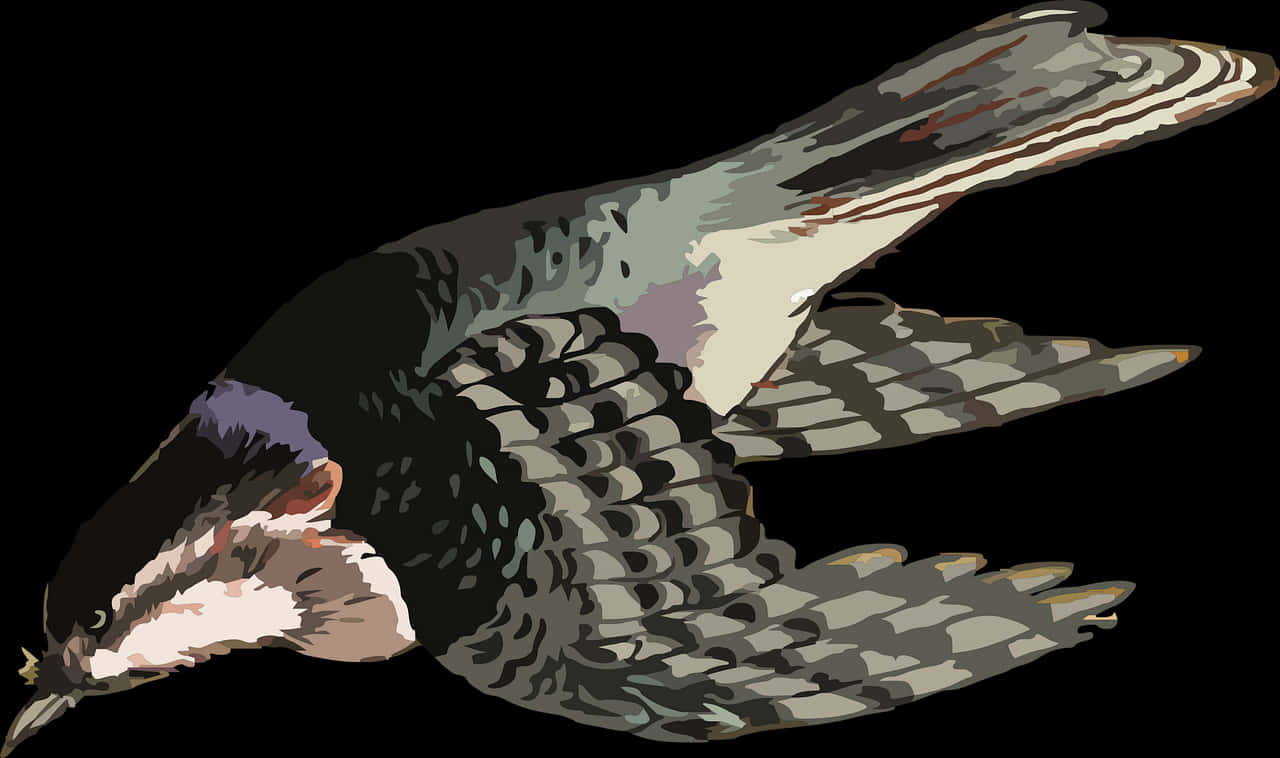 Soaring Dove Illustration PNG