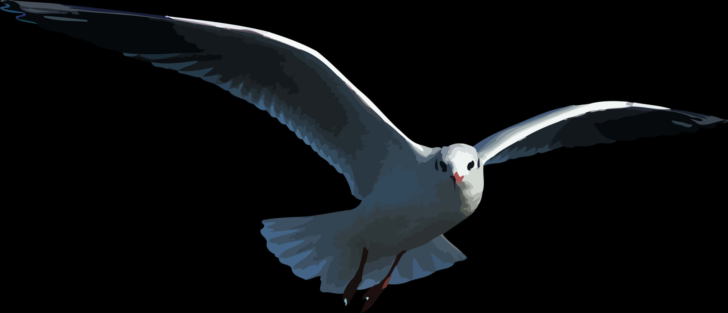 Soaring Seagullin Flight PNG