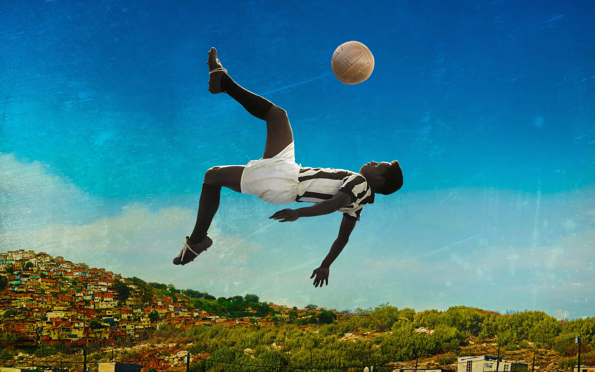 Soccer_ Acrobatics_ Over_ Favela_ Background.jpg Wallpaper