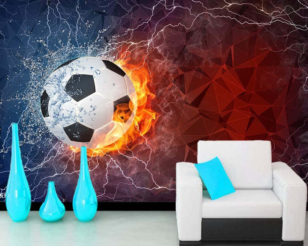 Soccer Ball Background Wall Design