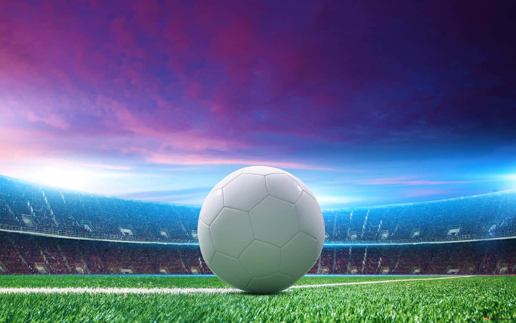 Soccer Ball Background Blue Pink Sky