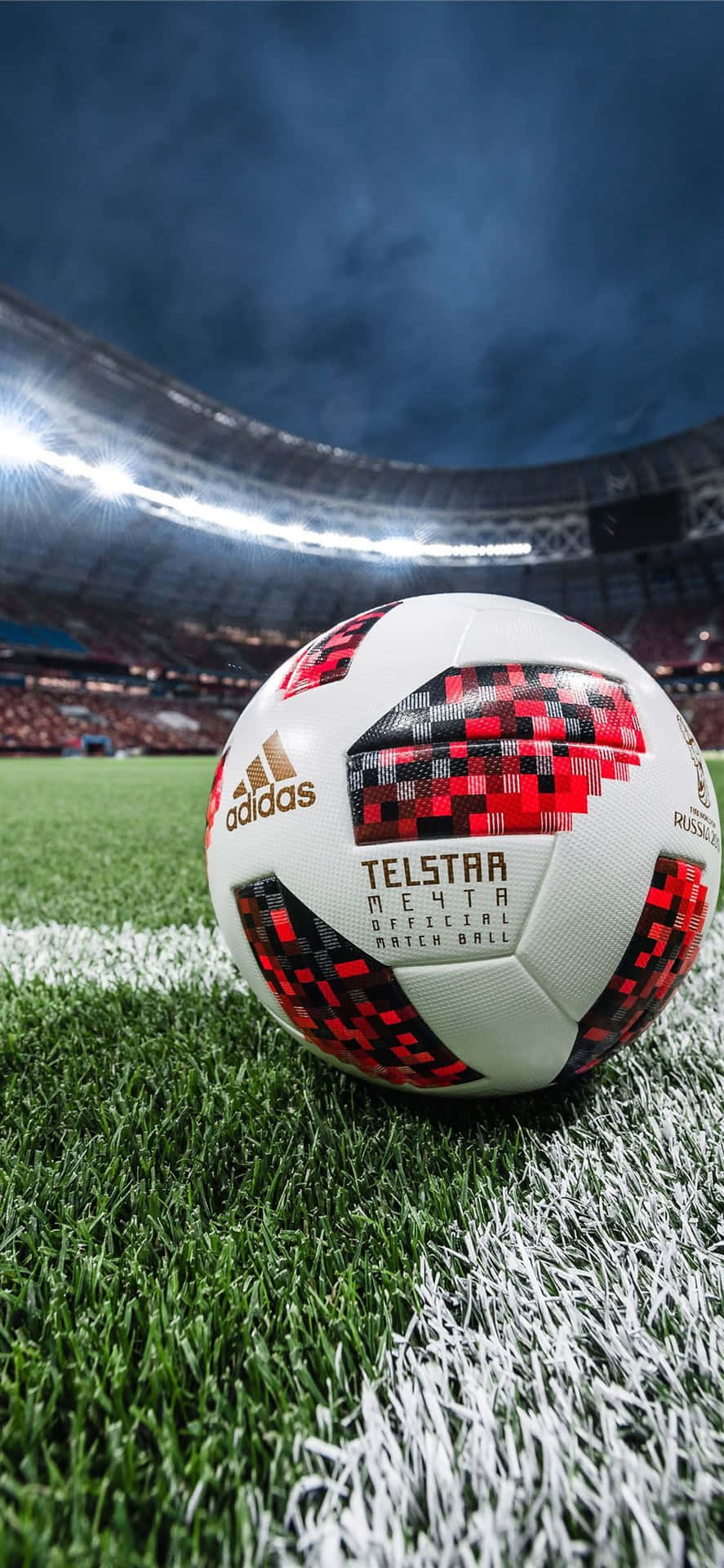 Fotbollsbollbakgrund Adidas Telstar.