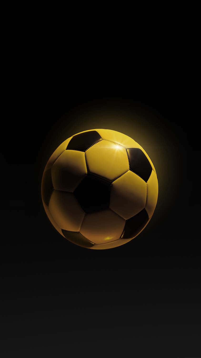 Soccer Ball Background Yellow Shadow
