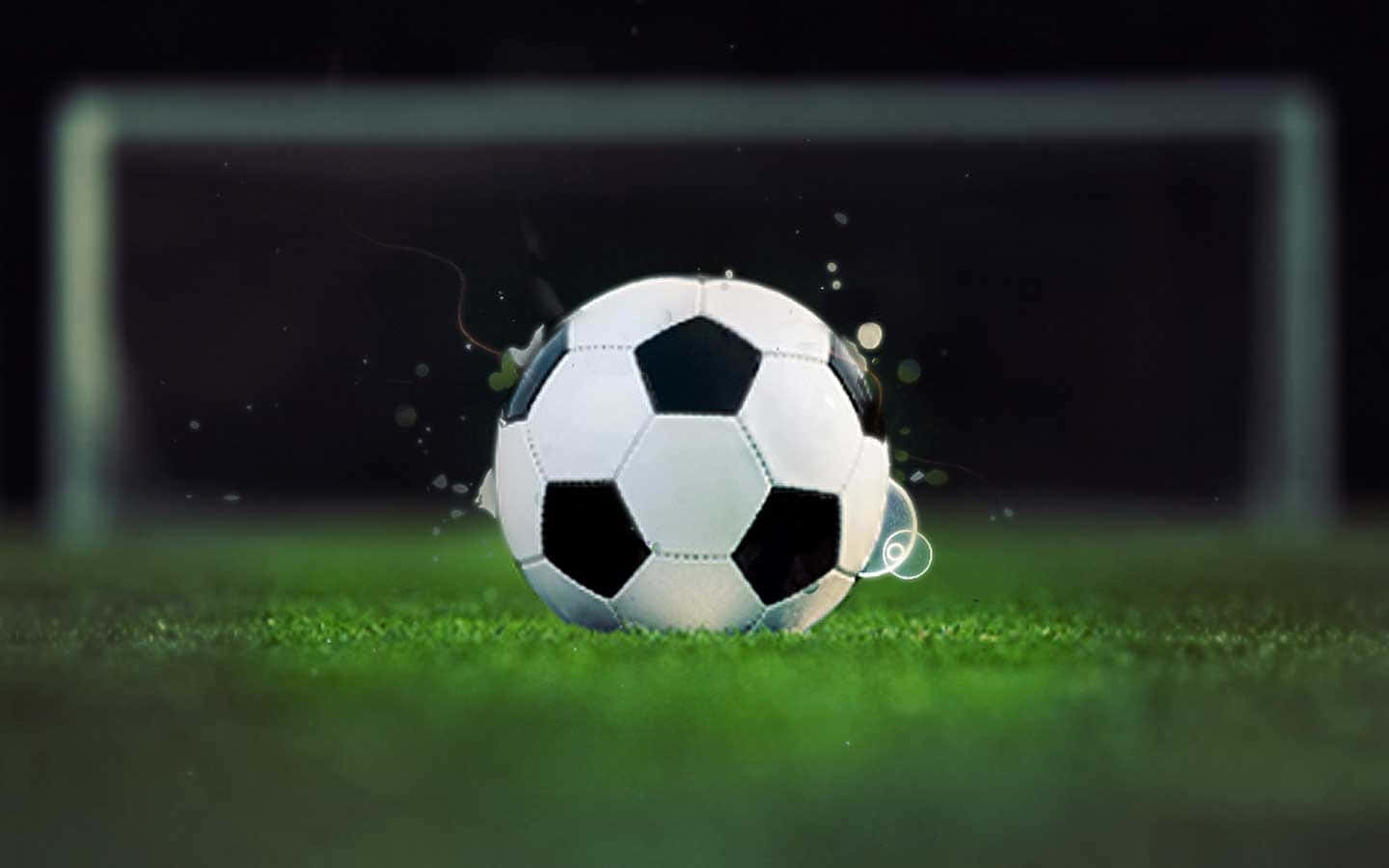 Soccer Ball Background Blurry Goal