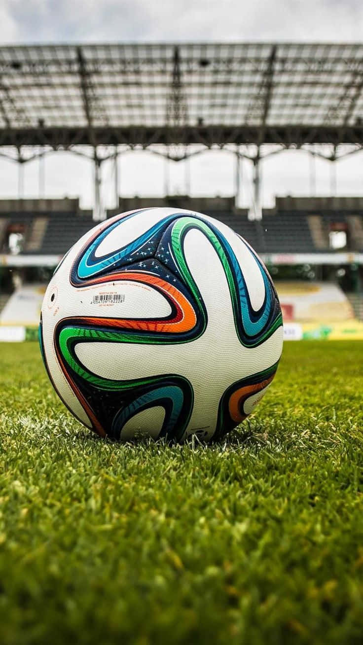 Soccer Ball Background Colorful Curvy