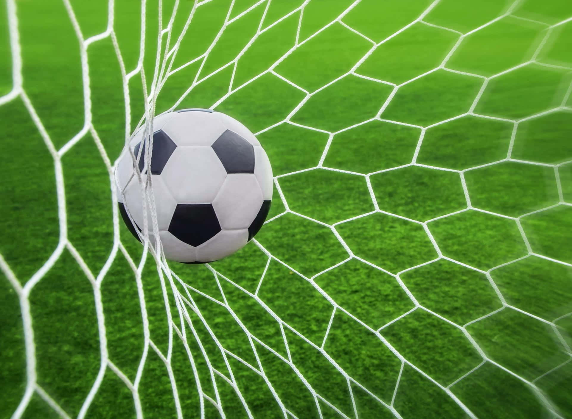 Soccer Ball Background Hitting Net