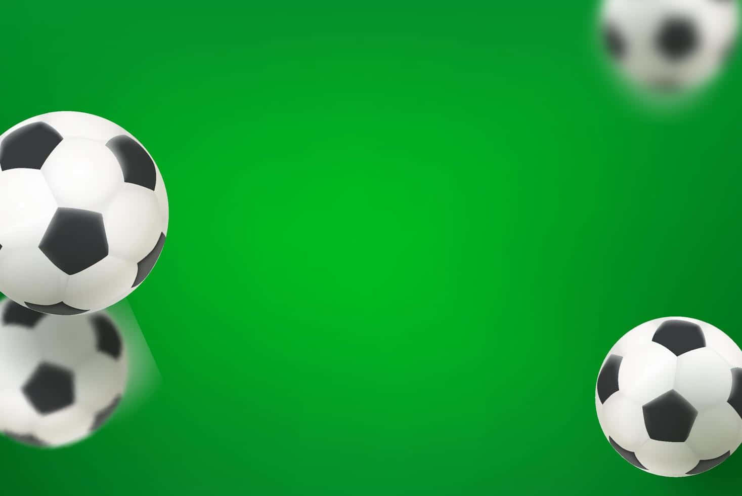 Soccer Balls Background Green Faded