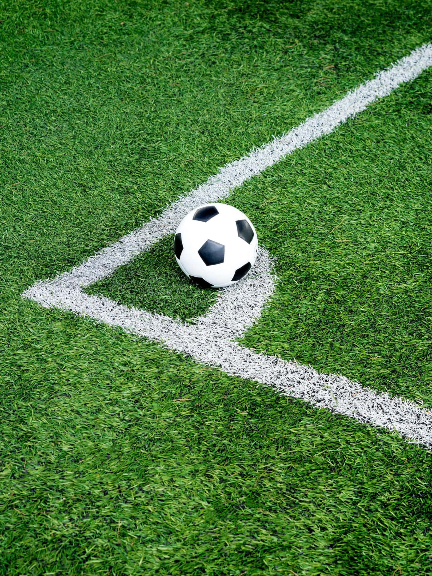 Soccer Ball Corner Kick Position Wallpaper