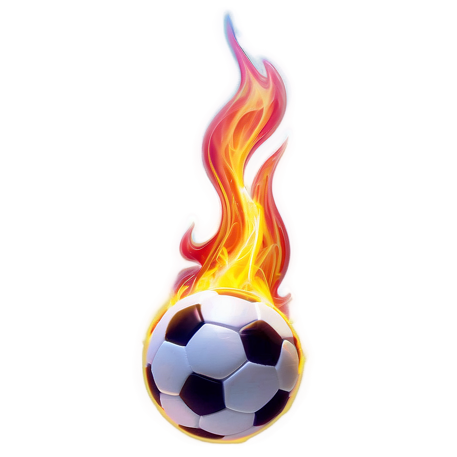 Soccer Ball Fire Trail Png 65 PNG