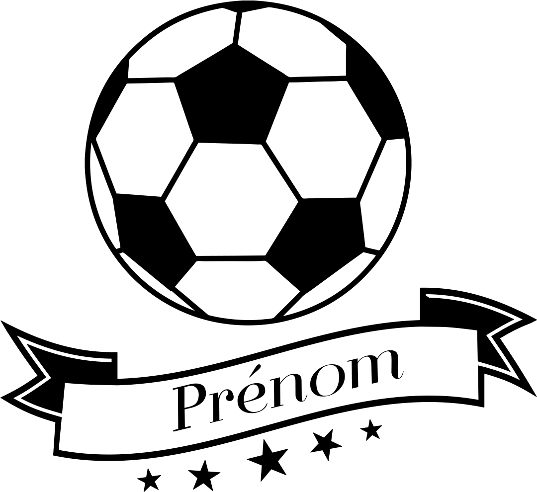 Soccer Ball Graphicwith Bannerand Stars PNG