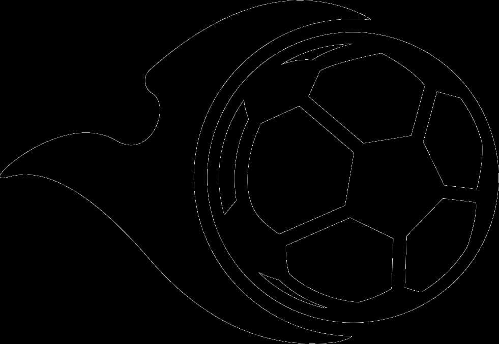 Soccer Ball Motion Outline PNG