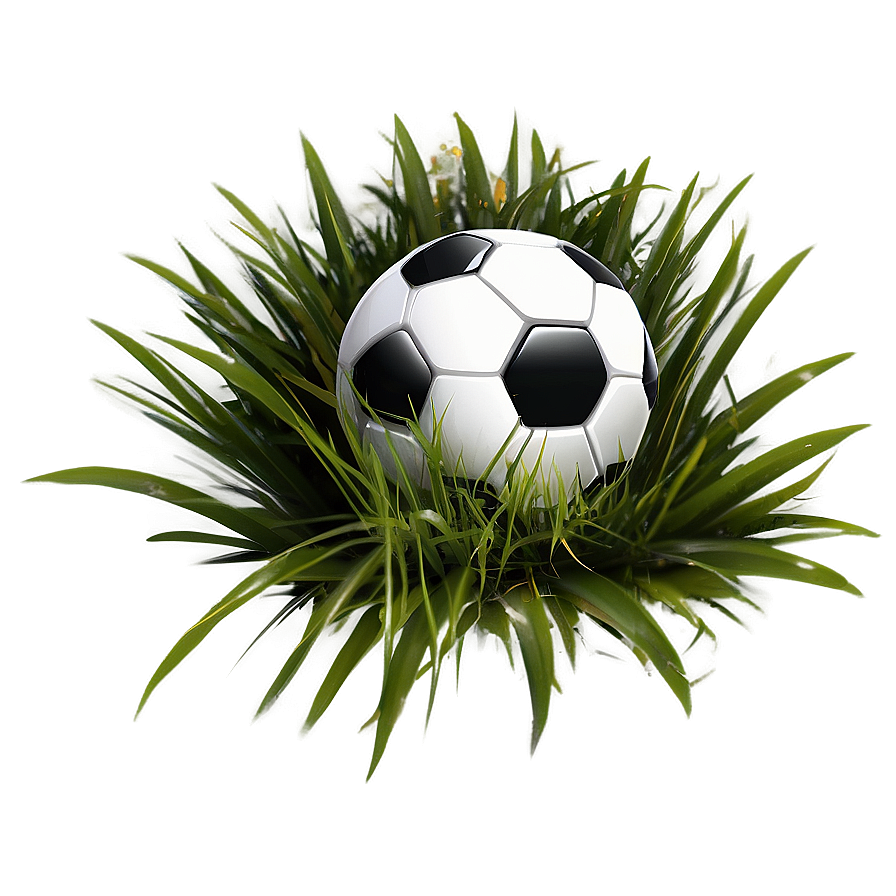 Soccer Ball On Grass Png 06242024 PNG