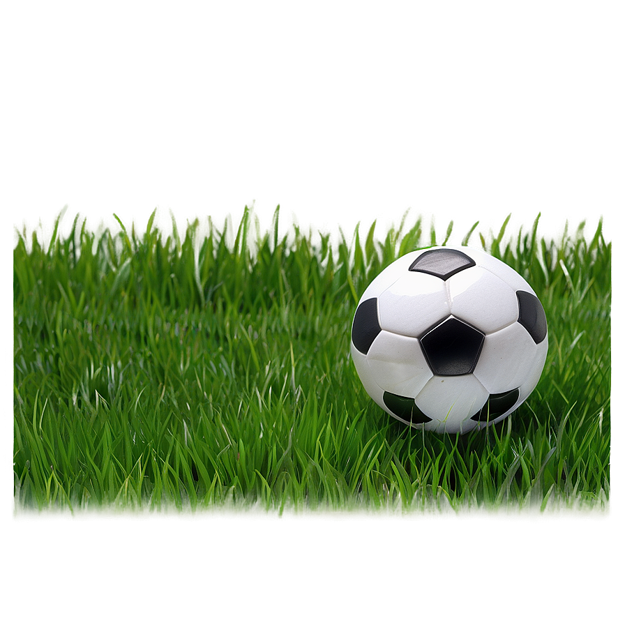 Soccer Ball On Grass Png Vwu PNG