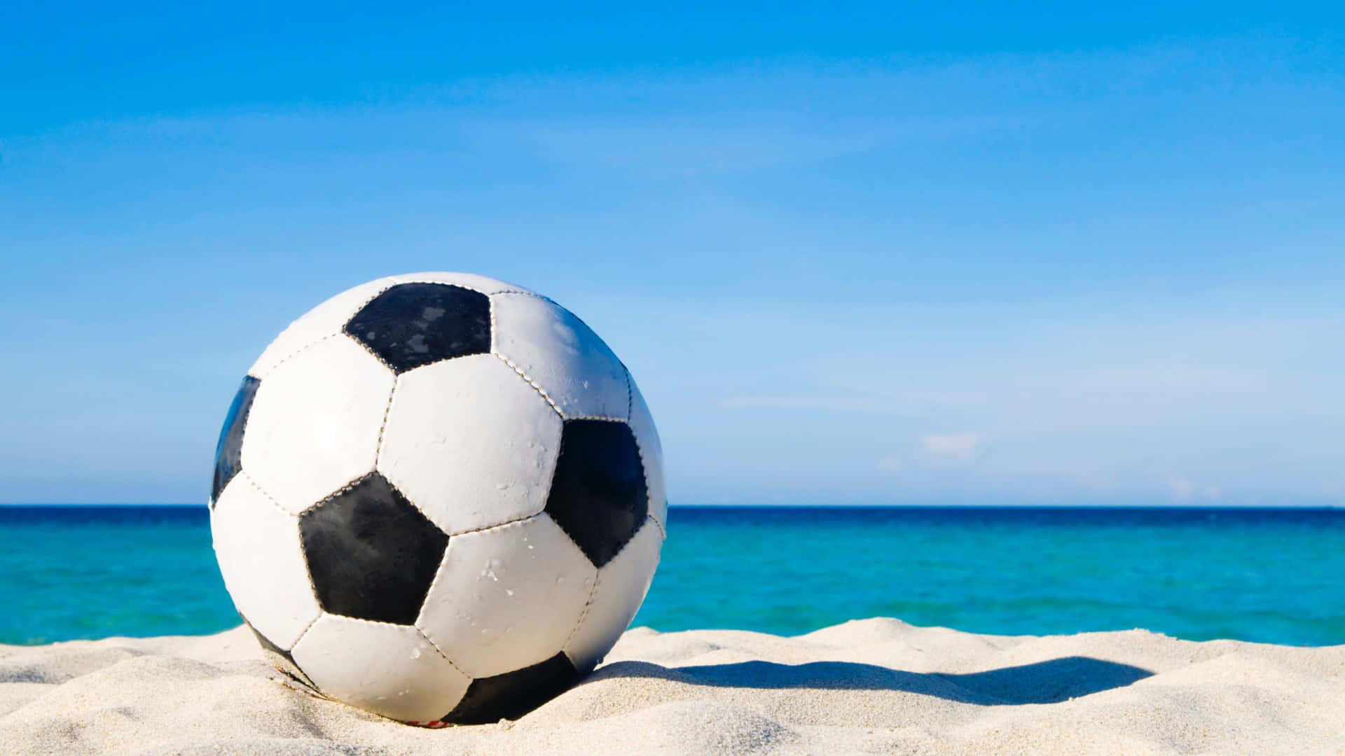 Soccer Ball At The Beach Picture