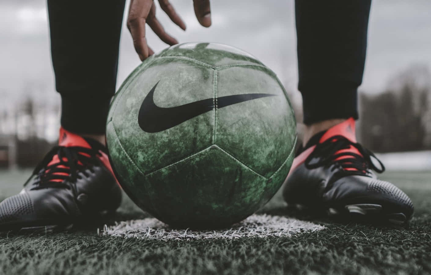 A Soccer Ball Sits Ready For Game Action