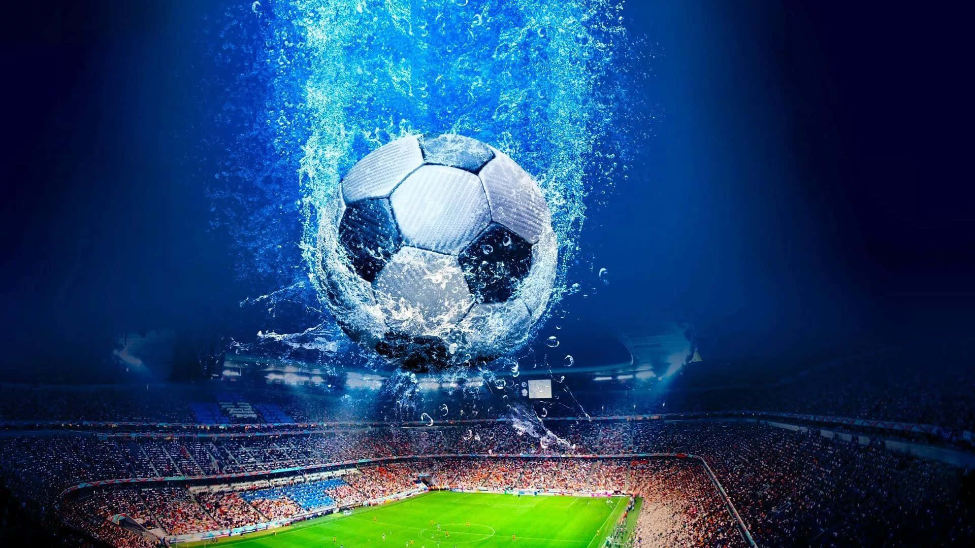 A Soccer Ball Reaches its Potential in the Spotlight of the Match