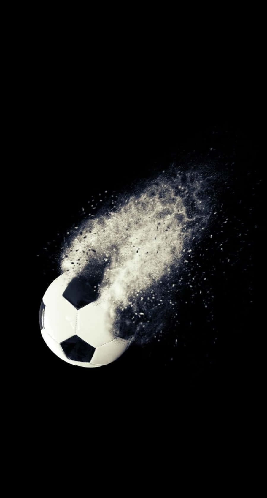 Soccer Ball Speed Dust Effect Wallpaper