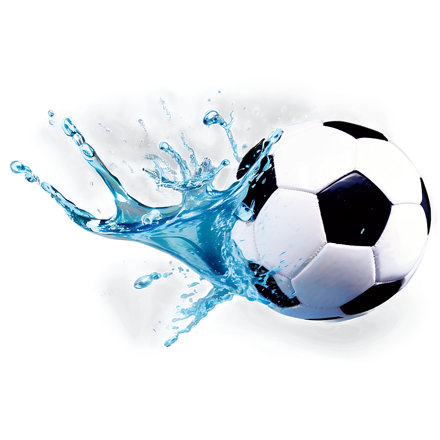 Soccer Ball Splash Water Png Ikv31 PNG