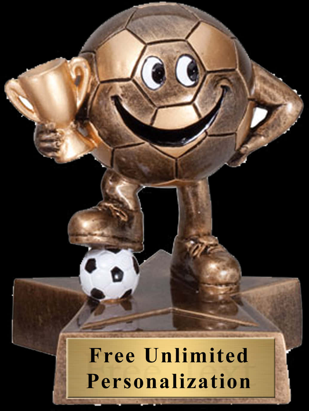 Soccer Ball Trophywith Cup PNG