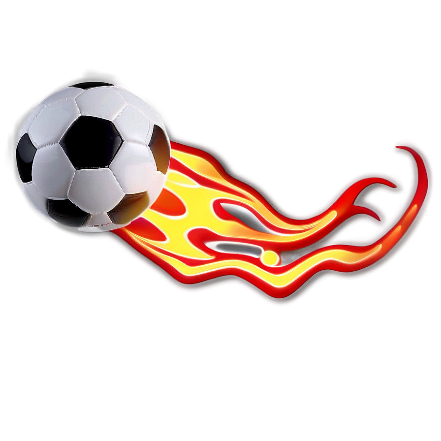 Soccer Ball With Flames Png Avk69 PNG