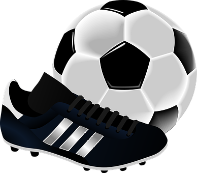 Soccer Balland Cleat Graphic PNG