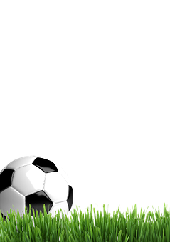 Soccer Ballon Grass Background PNG