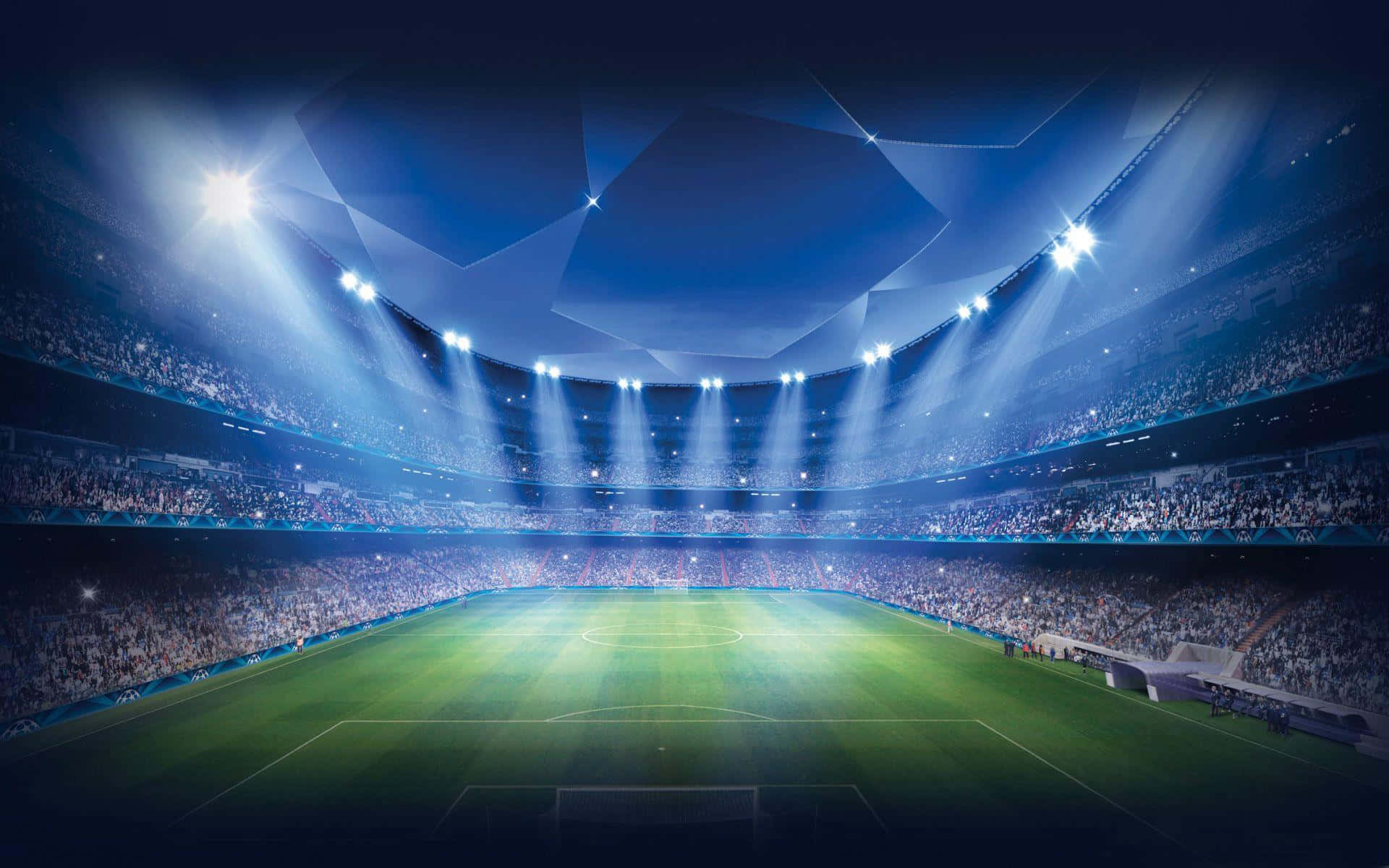 Grafiskbakgrundsbild Av Fotbollsplanen På Arenan.