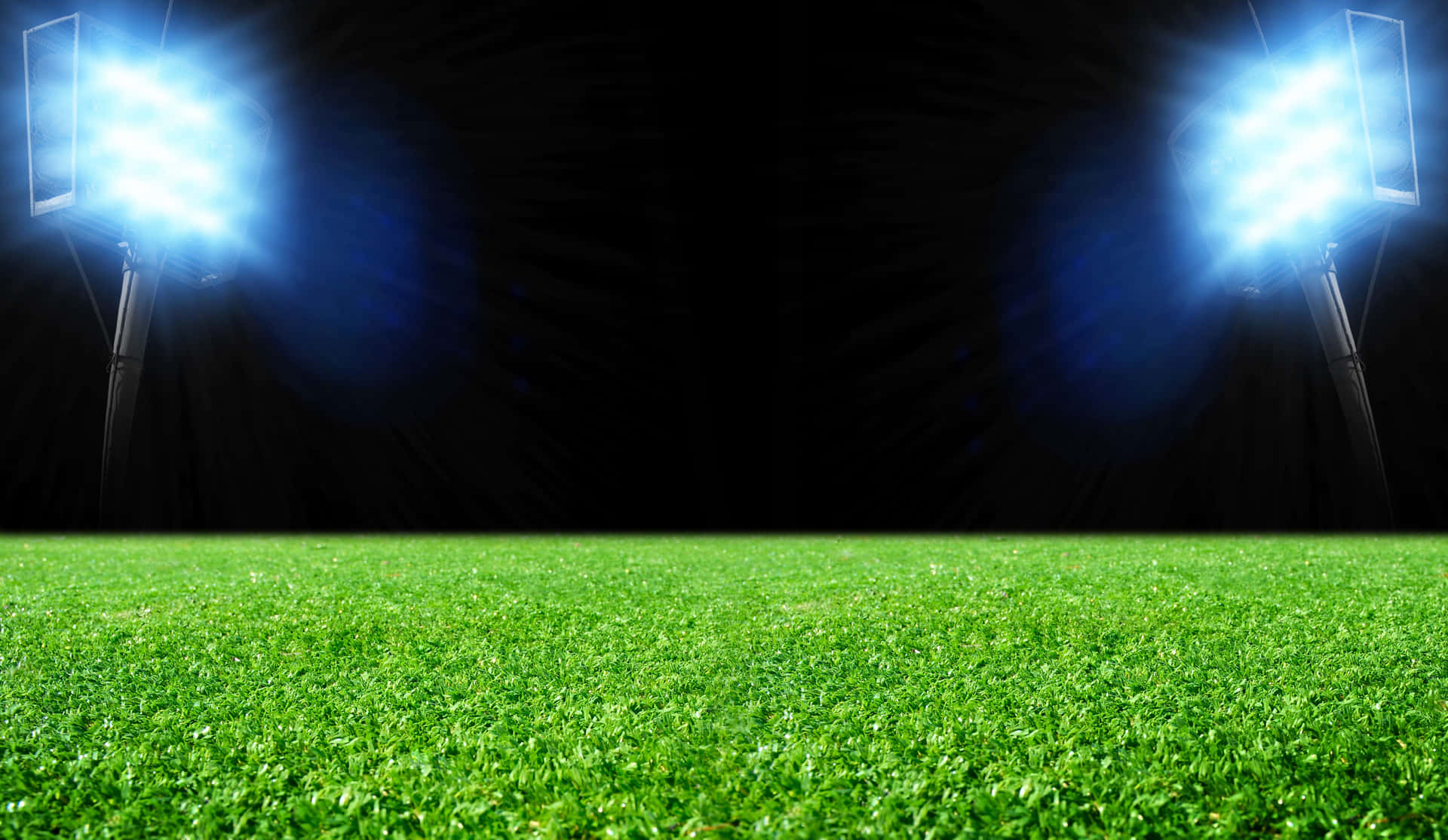 Soccer Field And Light Posts Background