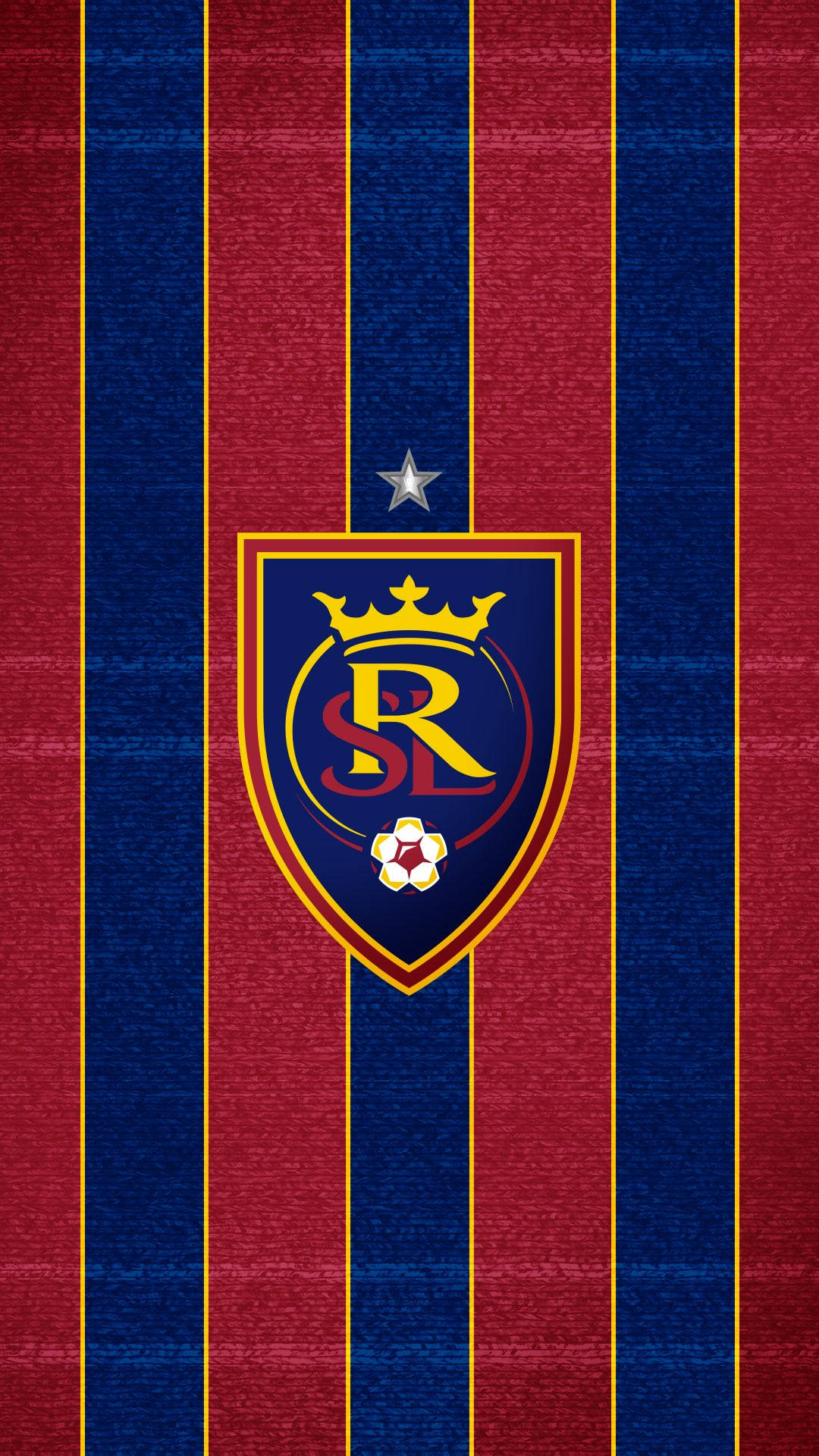 Logotipodel Equipo De Fútbol Real Salt Lake De La Franquicia De Fútbol. Fondo de pantalla