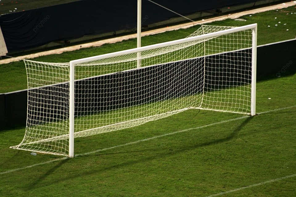 Voetbal Doelpost In Stadion Achtergrond