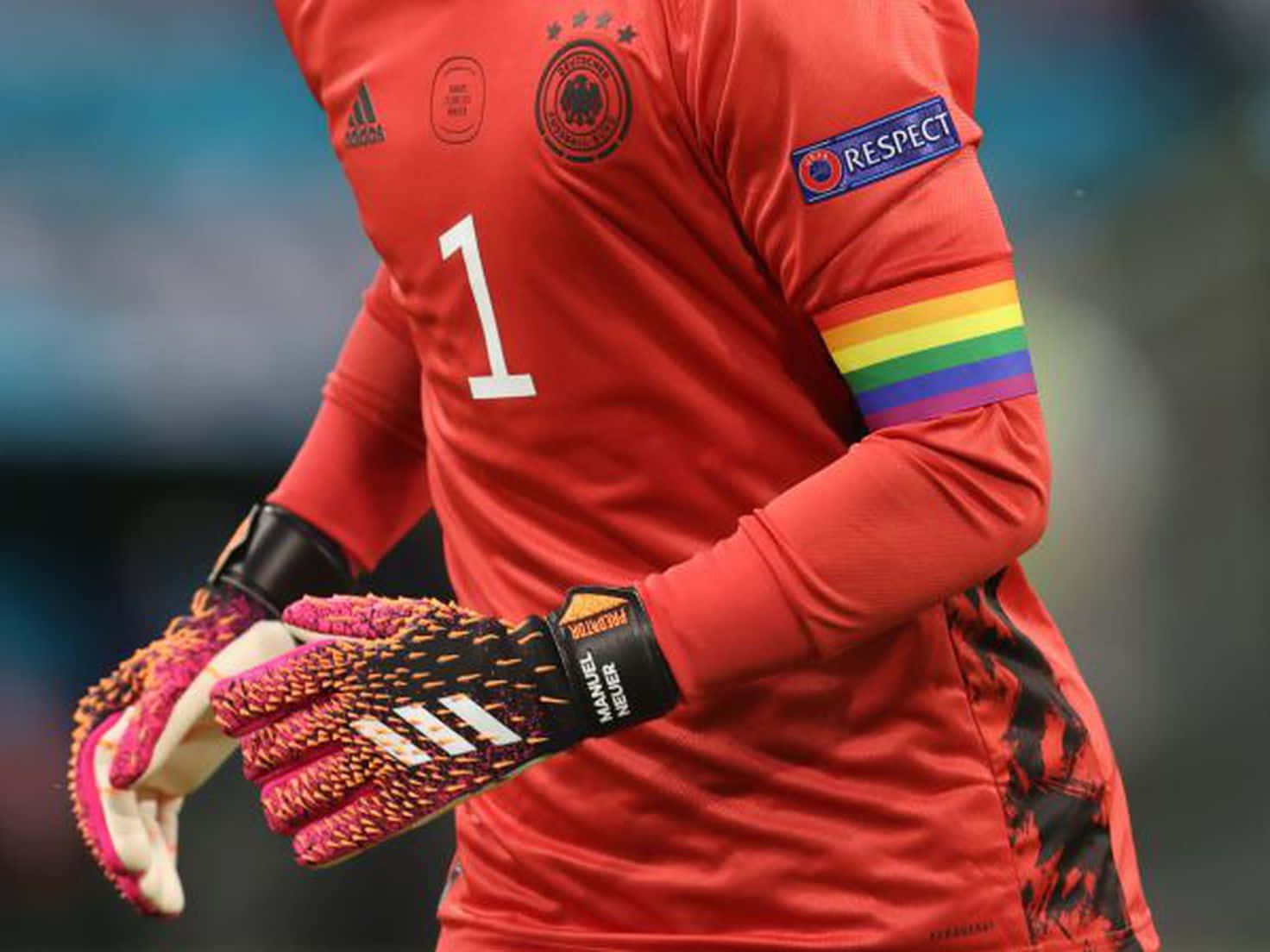 Soccer Goalkeeper Rainbow Captain Armband Wallpaper