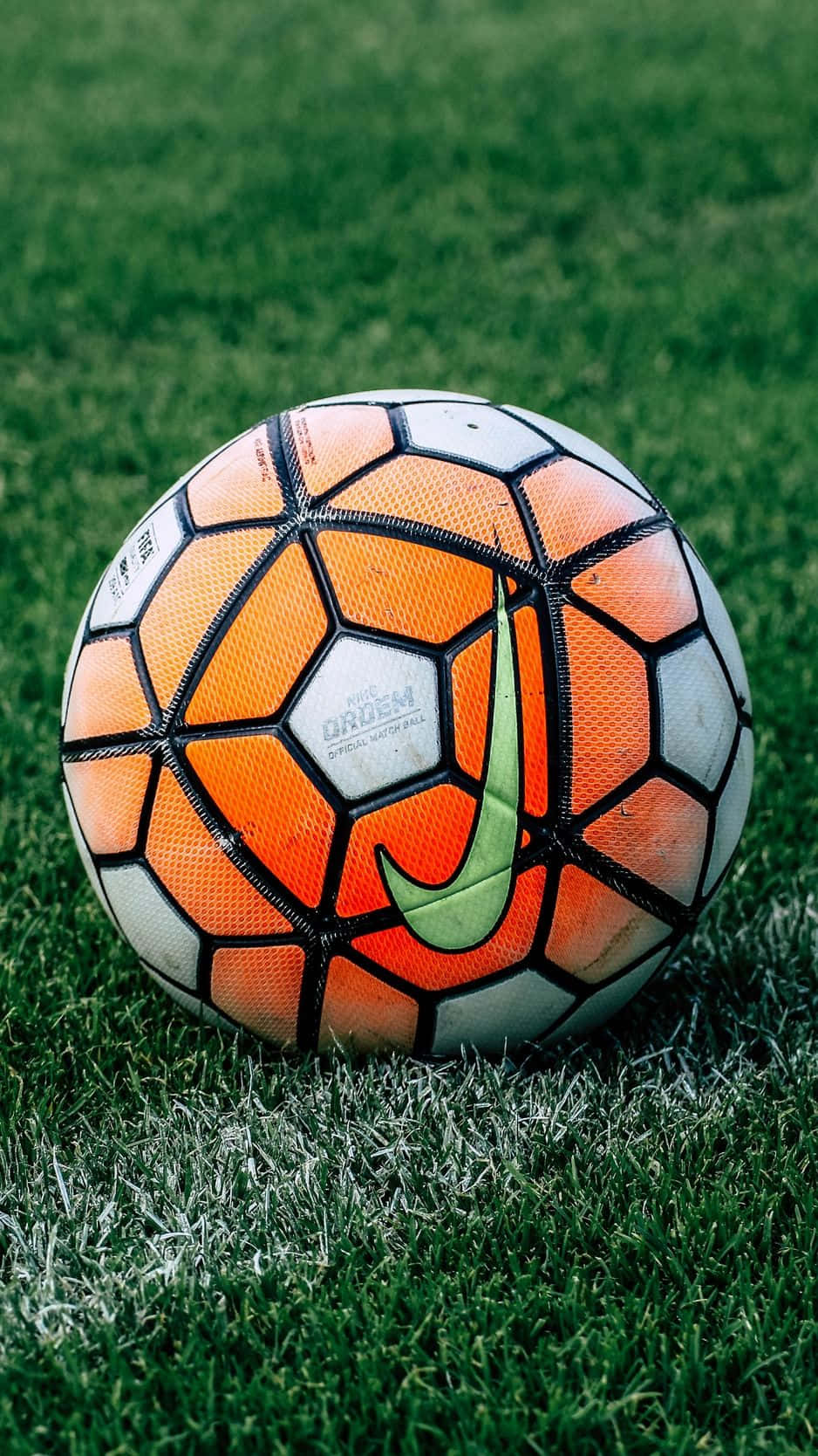 Fußballiphone Orange Ball Nike Logo Fotografie Wallpaper