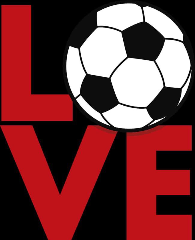 Soccer Love Graphic Art PNG