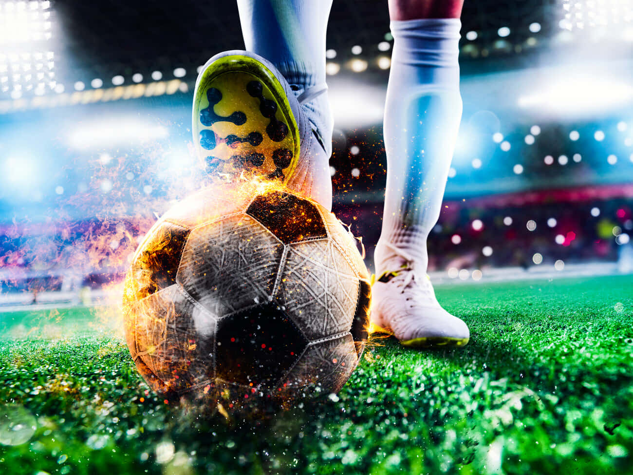 Fiery Soccer Ball Picture