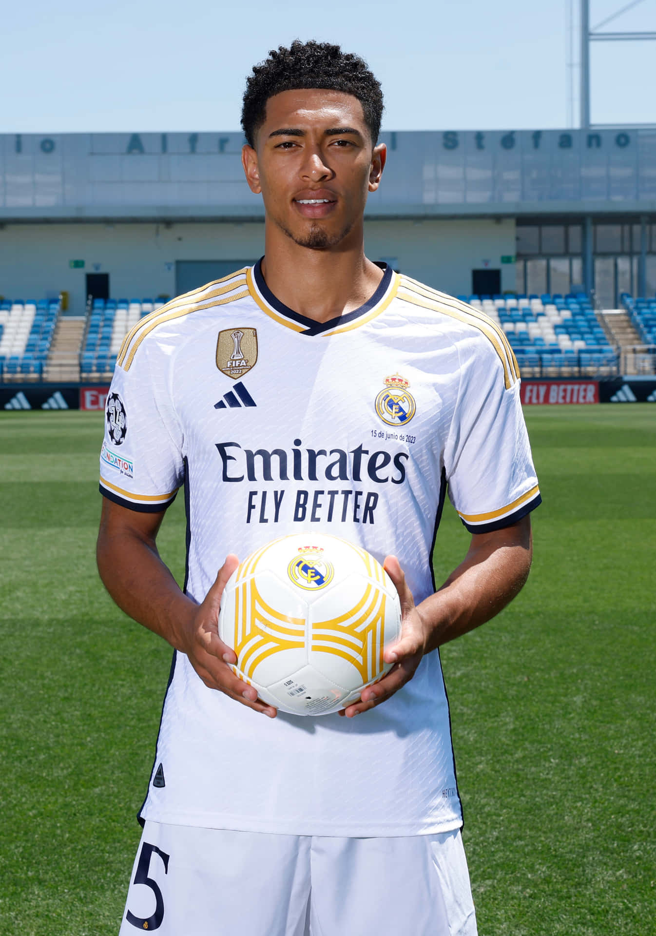 Soccer_ Player_ Holding_ Ball_ Real_ Madrid_ Kit Wallpaper