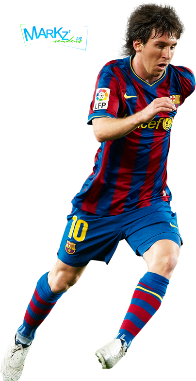 Soccer_ Player_ In_ Action_ Barcelona PNG