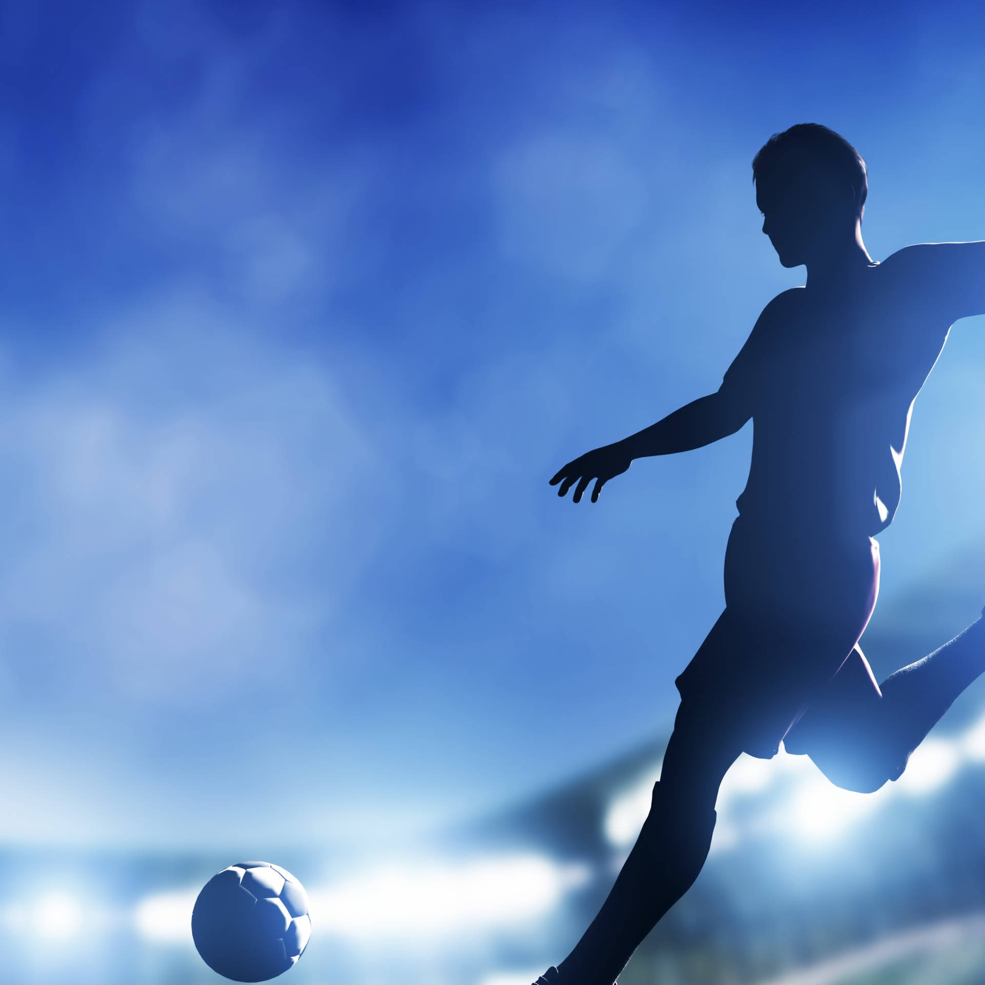 Soccer Players Silhouette Wallpaper