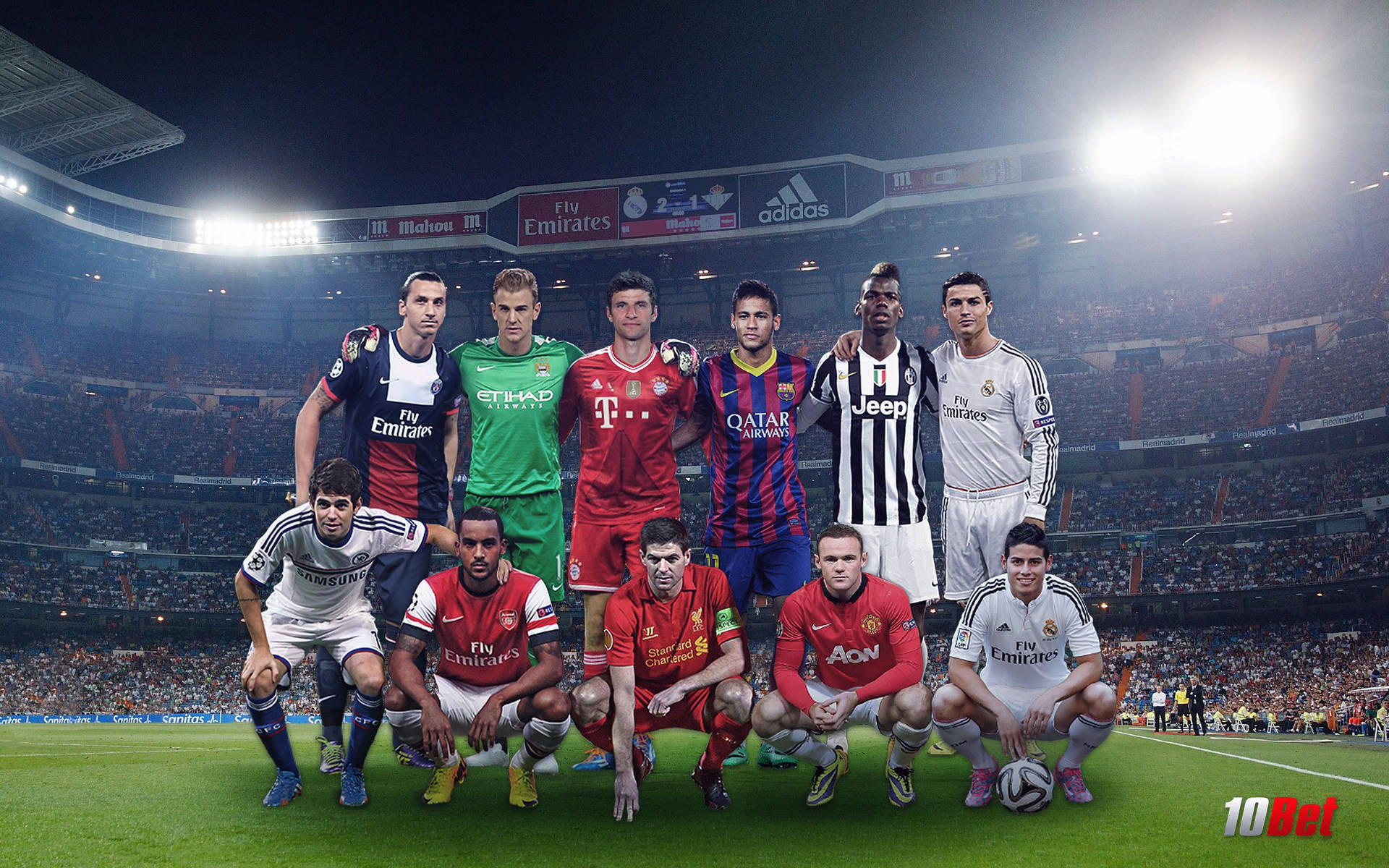 Soccer Players Posing For Photo Wallpaper