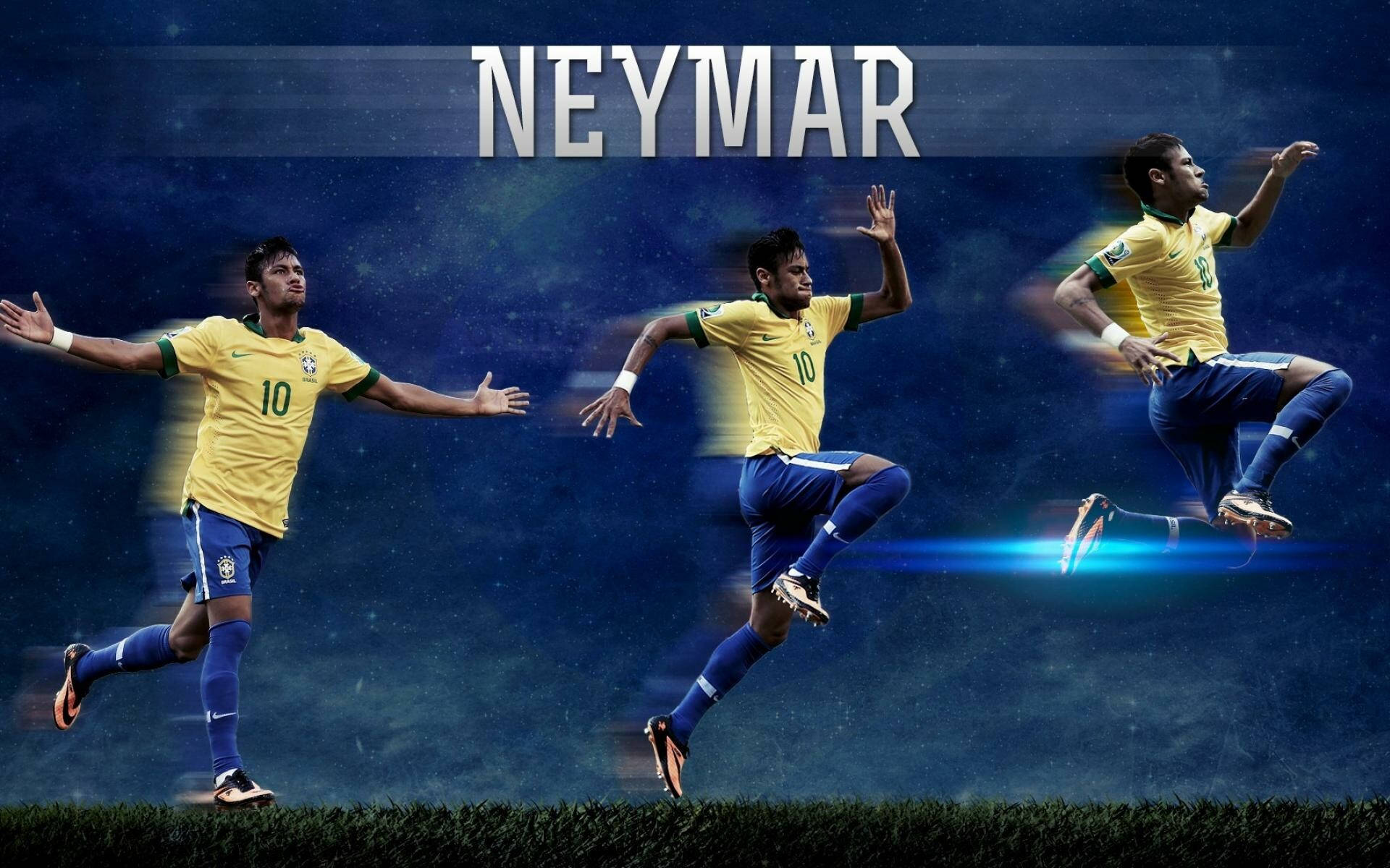 Soccer Players Jumping Action Wallpaper