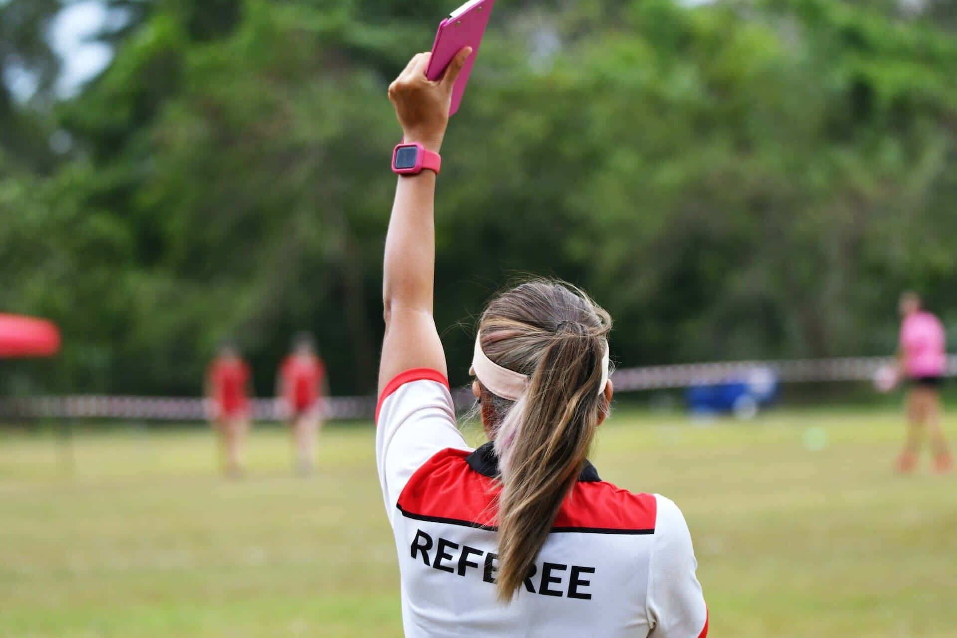 Soccer Referee Raising Card Wallpaper